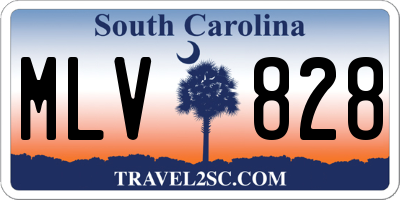SC license plate MLV828