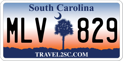 SC license plate MLV829