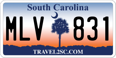 SC license plate MLV831