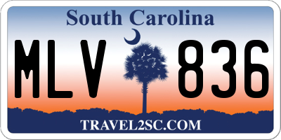 SC license plate MLV836
