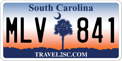 SC license plate MLV841
