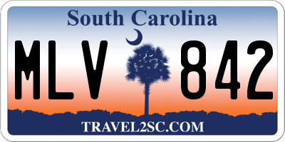 SC license plate MLV842