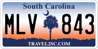 SC license plate MLV843