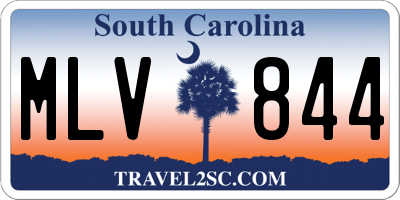 SC license plate MLV844
