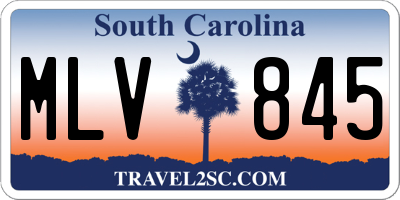 SC license plate MLV845