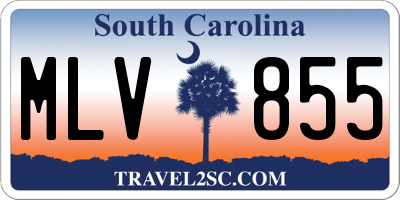 SC license plate MLV855