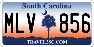 SC license plate MLV856