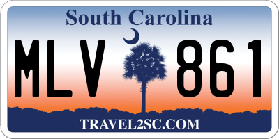 SC license plate MLV861