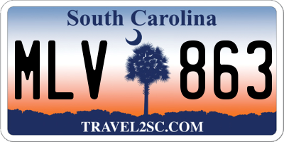 SC license plate MLV863