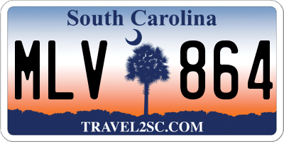 SC license plate MLV864