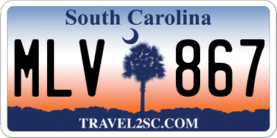 SC license plate MLV867