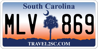 SC license plate MLV869