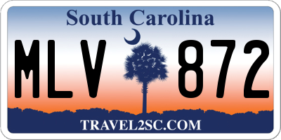 SC license plate MLV872