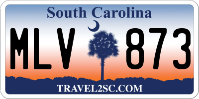 SC license plate MLV873