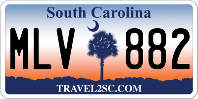 SC license plate MLV882