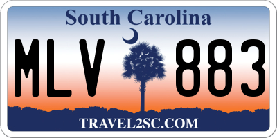 SC license plate MLV883