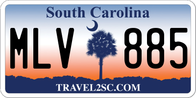 SC license plate MLV885