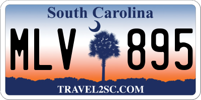 SC license plate MLV895