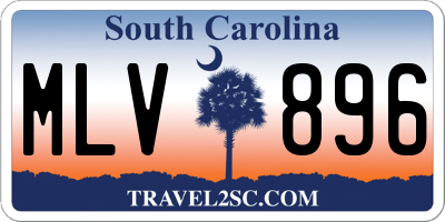 SC license plate MLV896