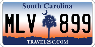 SC license plate MLV899