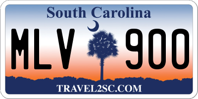 SC license plate MLV900