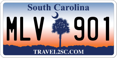 SC license plate MLV901