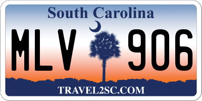 SC license plate MLV906
