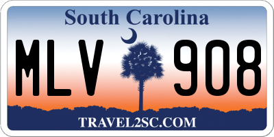 SC license plate MLV908