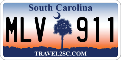 SC license plate MLV911