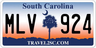 SC license plate MLV924