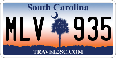 SC license plate MLV935