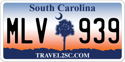 SC license plate MLV939