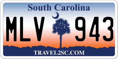 SC license plate MLV943
