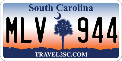 SC license plate MLV944