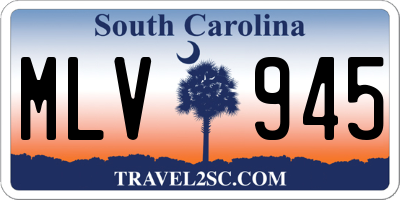 SC license plate MLV945