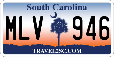 SC license plate MLV946