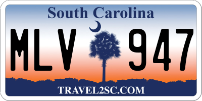 SC license plate MLV947