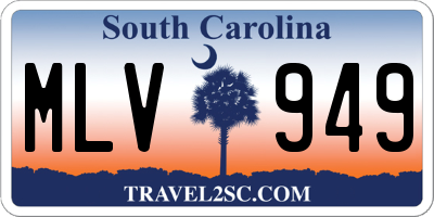 SC license plate MLV949