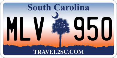 SC license plate MLV950