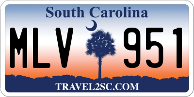 SC license plate MLV951