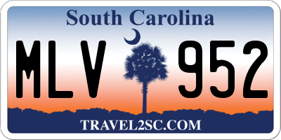 SC license plate MLV952
