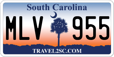 SC license plate MLV955