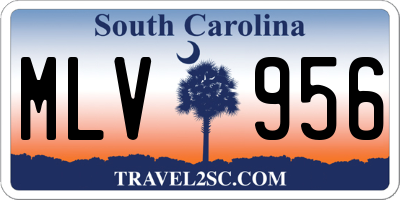 SC license plate MLV956