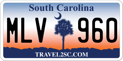 SC license plate MLV960