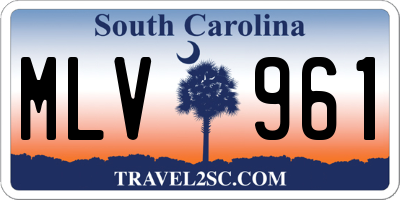 SC license plate MLV961