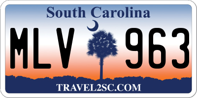 SC license plate MLV963