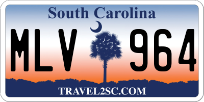 SC license plate MLV964