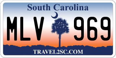 SC license plate MLV969