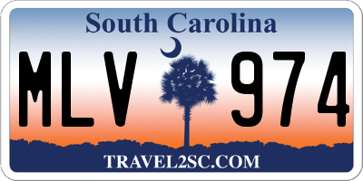 SC license plate MLV974