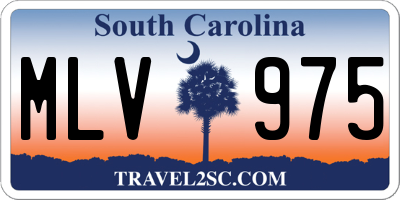 SC license plate MLV975
